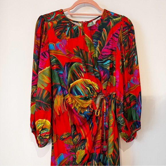 NWT Farm Rio Urban Jungle Cut-Out Midi-Dress size small - Picture 7 of 16